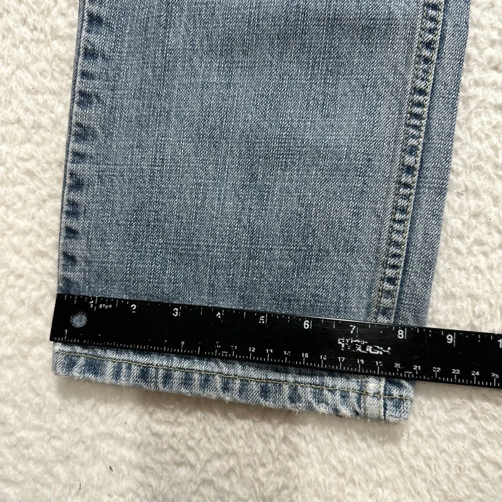 Levis 514 Jeans Men's‎ Size 32 Blue Slim Straight Light Wash Distressed Denim